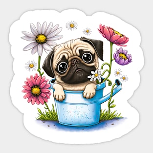 pug dog lover Sticker